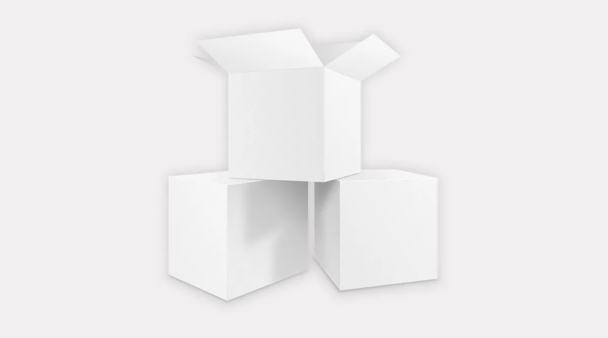 White Colour Corrugated Boxes: